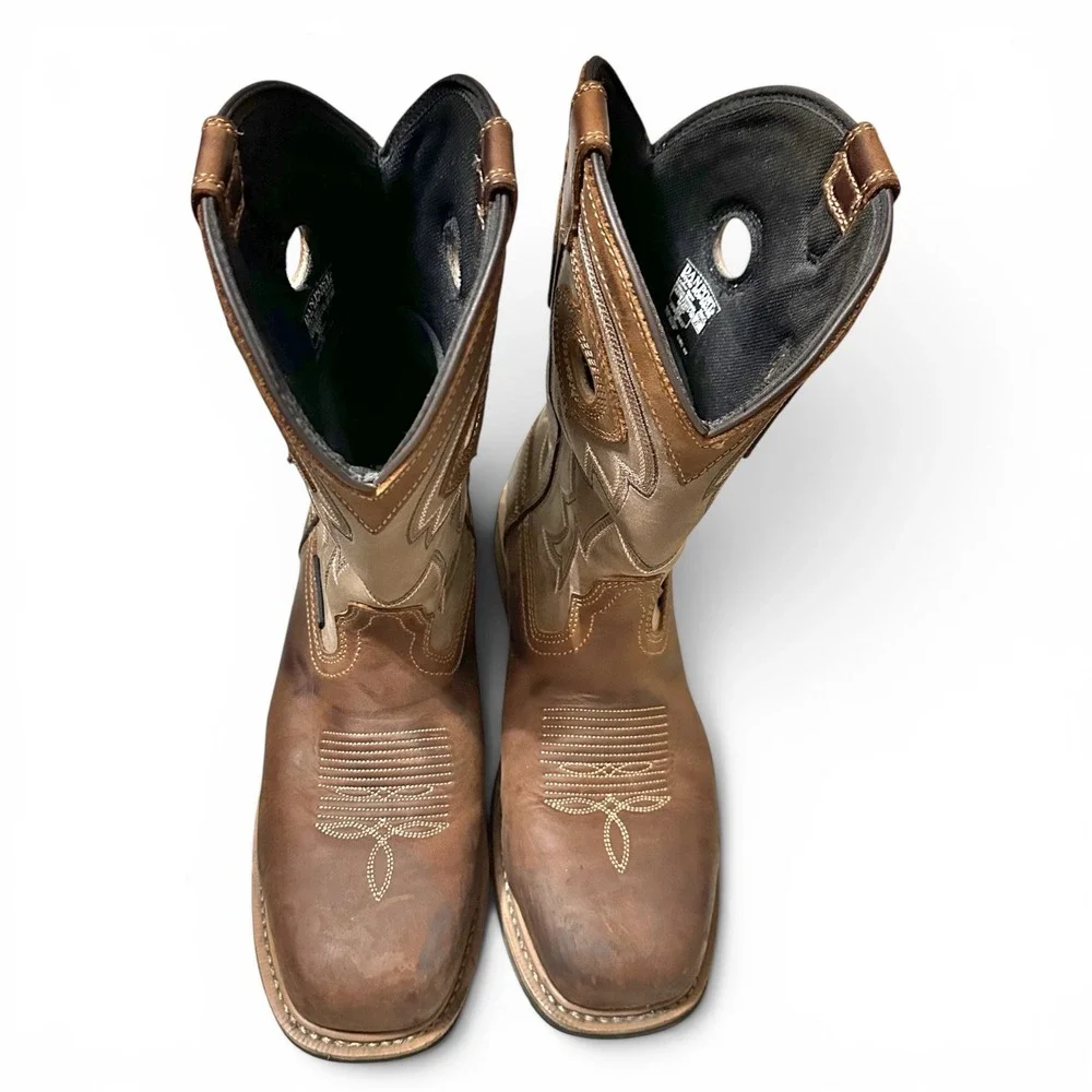 Dan Post Kirk Mens 9.5 Composite Toe Waterproof Brown Leather Work Boots DP59456